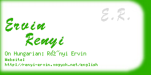 ervin renyi business card